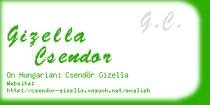 gizella csendor business card